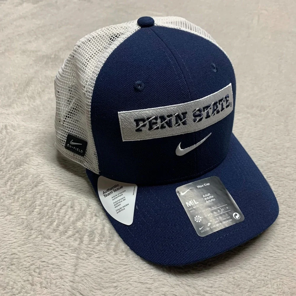 NWT Nike Engineered On Field Penn State Nittany Lions Rise Snap Back Cap M/L Hat